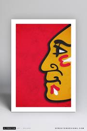 Chicago Blackhawks Minimalist Logo Print