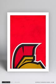 Ottawa Senators Minimalist Logo Print