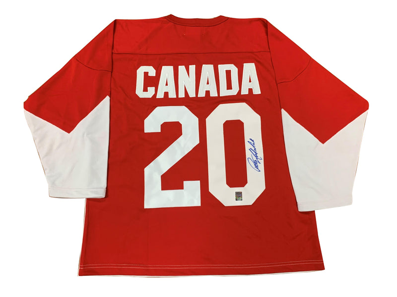 Team Canada Peter Mahovlich Signed 1972 Summit Series Home Jersey