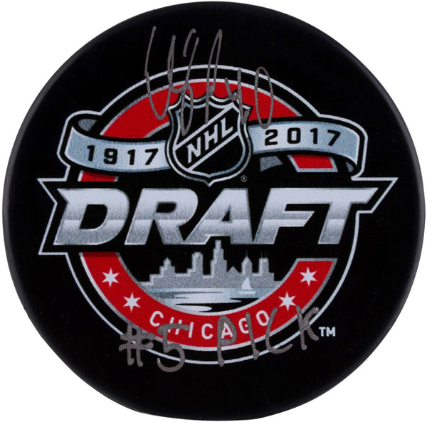Vancouver Canucks Elias Pettersson Signed Draft Puck