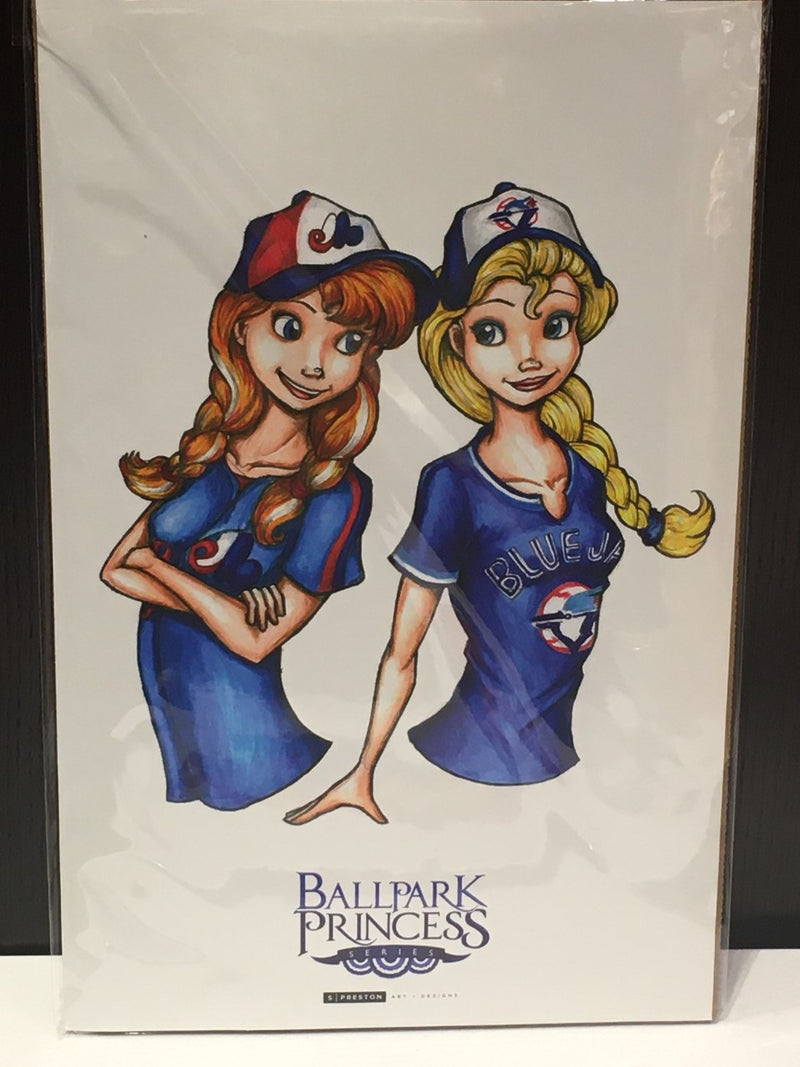 Toronto Blue Jays & Montreal Expos Ballpark Princess 11 x 17 Print