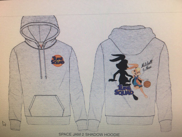 Space Jam Shadow White Hoodie by Mitchell & Ness